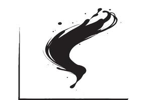 High-quality abstract black ink brush stroke on white background. Perfect for posters, branding, logos, and modern minimalist designs. Great for digital art, calligraphy, and backgrounds. vector