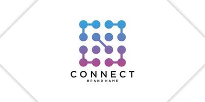 Molecule tech logo designs. Creative shape modern concept vector