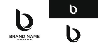 Creative logo with initial B, letter B vector