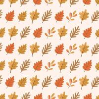 Autumn leaf pattern in warm colors vector