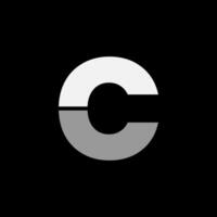 C letter on the black background vector