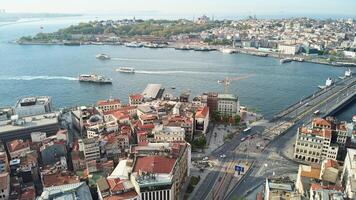 Aerial view of the Bosphorus and Fatih districts and Kadikoy. Istanbul, Turkey. photo