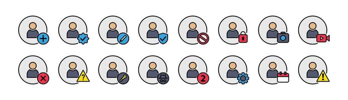 User action icons for digital interfaces vector