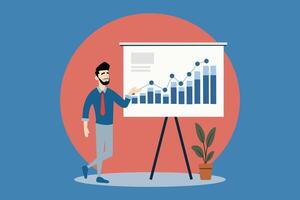 Professional man making a hand gesture, suitable for explaining, pitching, or giving public talks. vector