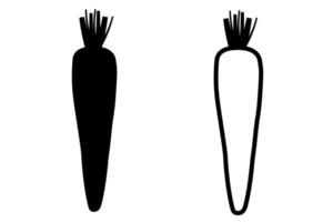 Carrot icon symbol set vector