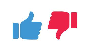 like and dislike icons buttons vector