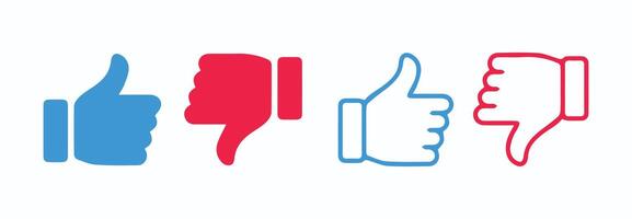 Thumb up, thumb down icon. illustration eps 10 vector