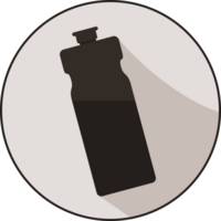 Water bottle icon, featuring a sleek flat design that embodies health and wellness. png