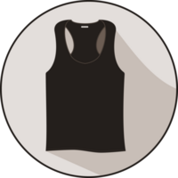 Stylish tank top icon, featuring a sleek flat design that embodies summer fashion. png