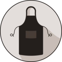 Flat Apron Icon - The Flat Kitchen Essential Icon features a flat, minimalist style. png