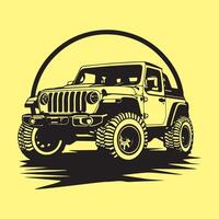 Adventure car logo design image on white background. vector
