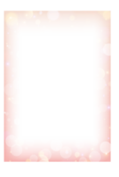 Pastel frame with golden bokeh. Abstract border. Cute yellow templates with blurred transparent edge. Girly soft decorative banner and poster. png