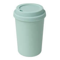 Light Green Tumbler With Lid isolated on a transparent background reusable png