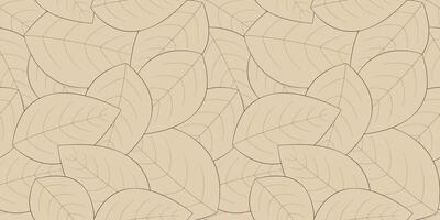 brown foliage seamless pattern. Design for fabric, cover, banner, invitation. vector