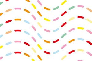 colorful dashed lines pattern on white background vector