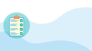 Completed note data, good data of finance and progress. Background with place for text. illustrations in flat design style vector