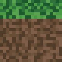 Pixelated Ground Background. Soil and Grass Pixel Cover, Wallpaper. Illustration. vector
