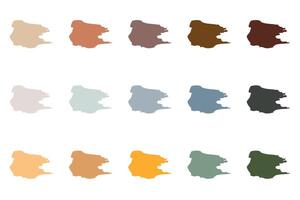 Autumn color trends. 15 warm colors. Trendy color palette. vector