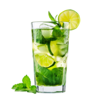 A refreshing mojito in a tall glass png