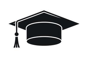 Graduation Cap Icon on white background vector