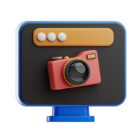 Digital Camera on Computer Screen png