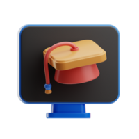 3D Illustration of a Vintage Computer Monitor png