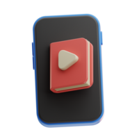 Smartphone with Play Button Icon png