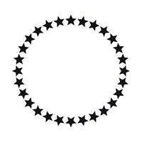 Circular Frame Decorated with Many Stars vector