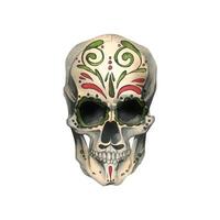 Colorful skull with intricate designs vector