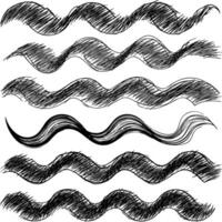 Abstract background texture of wavy strokes. Hand-drawn sketchy lines form energetic patterns, adding movement and rhythm to modern and artistic graphic designs. vector