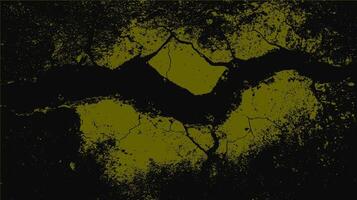 Crack in concrete surface with high-contrast grunge texture. Distressed abstract pattern in rough monochrome illustration. vector
