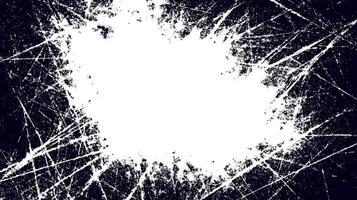 Grunge abstract texture with scratched noise and rough edges. Monochrome high-contrast illustration background in black and white style. vector