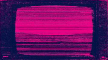 VHS static texture with grain, noise, and glitch distortion. Abstract retro monochrome pink and black grunge background illustration. vector