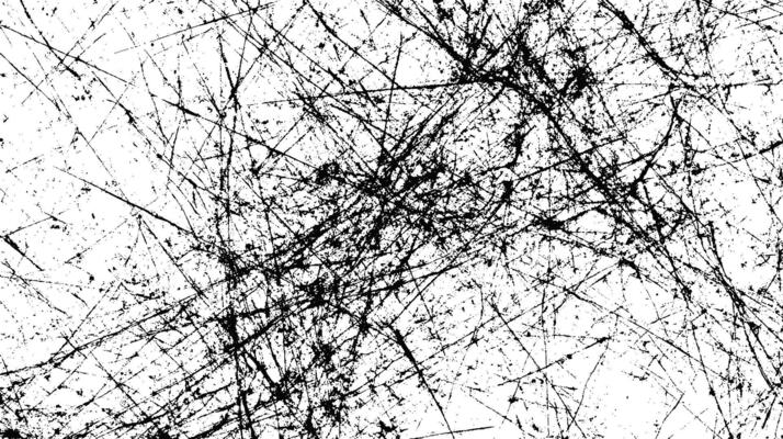 Abstract grunge texture with black and white scratches and noise. High-contrast illustration with rough lines and distressed pattern.