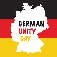 German unity day with country map and flag background illustration vector