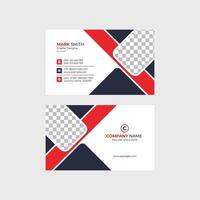 Professional business card design example vector