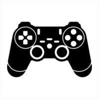 Black game controller icon gaming joystick vector