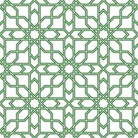 Seamless pattern of geometric Islamic background. Geometric outline texture on white background. vector