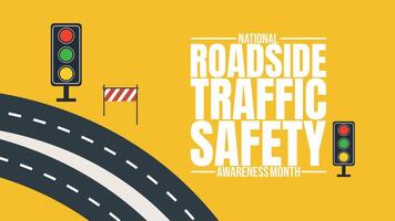 Drive Safely, Roadside Traffic Awareness Month Illustrations vector
