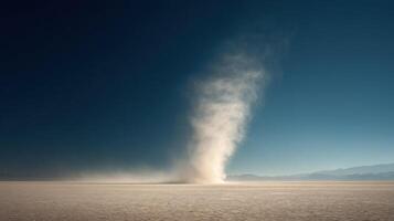 The Force of a Dust Devil on the Salt Flats photo