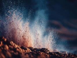 The Dynamic And Elemental Earth Seen In Erupting Geysers photo