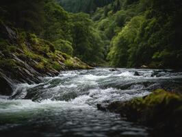The Dynamic And Refreshing Power Of River Waterfalls photo