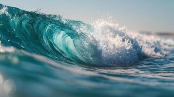 The Force Of A Large Wave As It Breaks On A Sandbar photo
