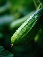 The Cool Refreshment of a Vibrant Green Cucumber photo