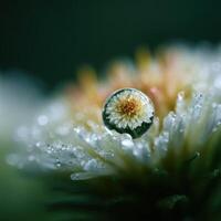 The Late Summer Jewel Of A Dewdrop On An Aster photo