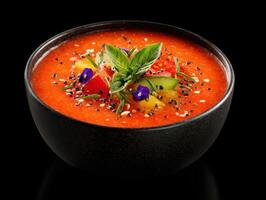 A Chilled Bowl Of Classic Spanish Gazpacho photo