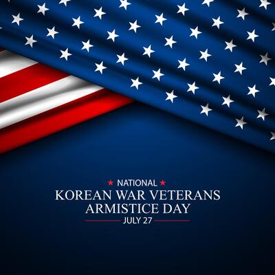 Square banner for National Korean War Veterans Armistice Day July 27 Background Illustration
