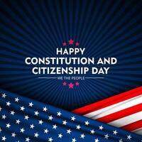 Happy Constitution and Citizenship Day vector