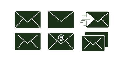 Closed envelop message icon set. Envelope icon, Mail icon for web, computer and mobile app vector
