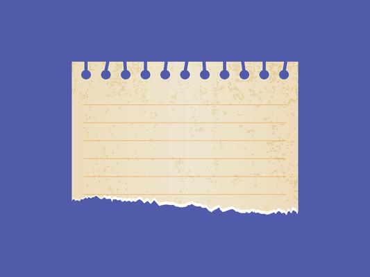 Realistic crumpled paper strips and torn notebook shreds with detailed ripped edges ideal for scrapbooking, design mockups, and presentation backgrounds